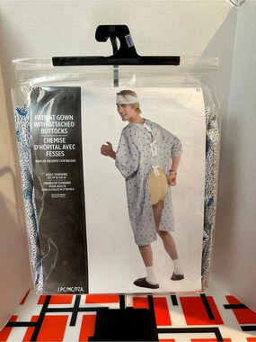 Party City’s Patient Gown with Attached Buttocks Costume - Brand NEW!